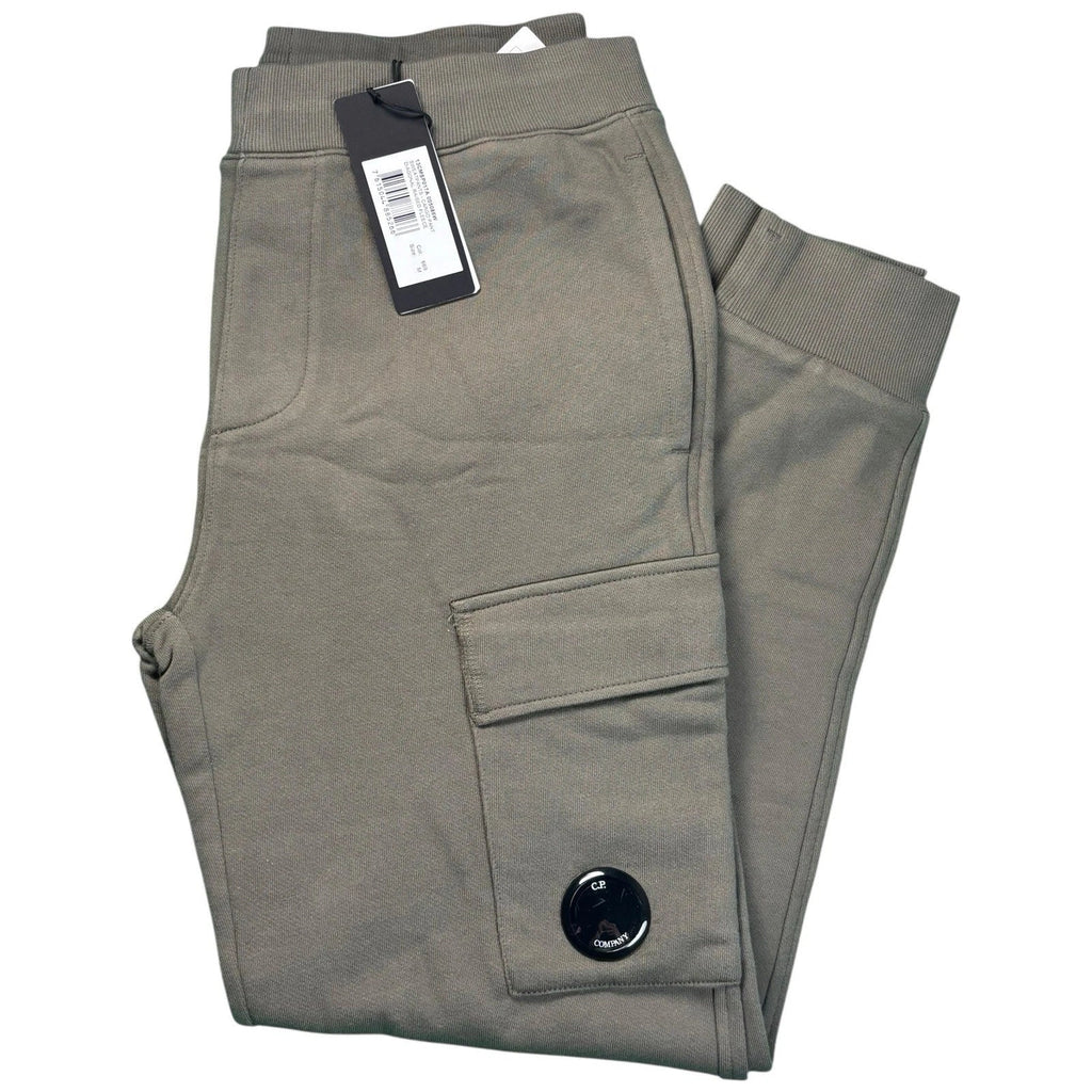 Men's Green Diagonal Raised Fleece Joggers