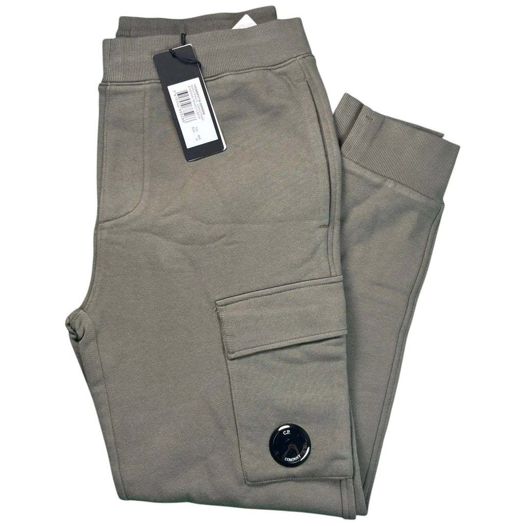 Men's Green Diagonal Raised Fleece Joggers