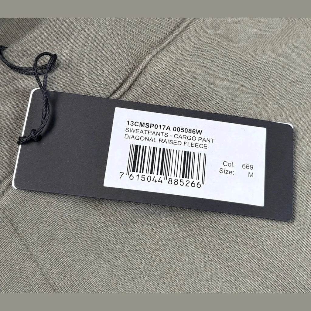 Men's Green Diagonal Raised Fleece Joggers