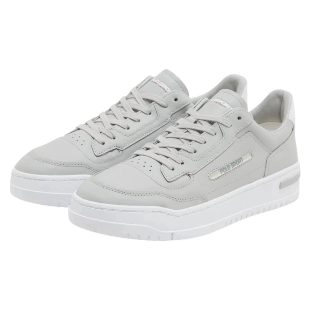 Men's Grey Ralph Lauren PS300 Trainers Leather