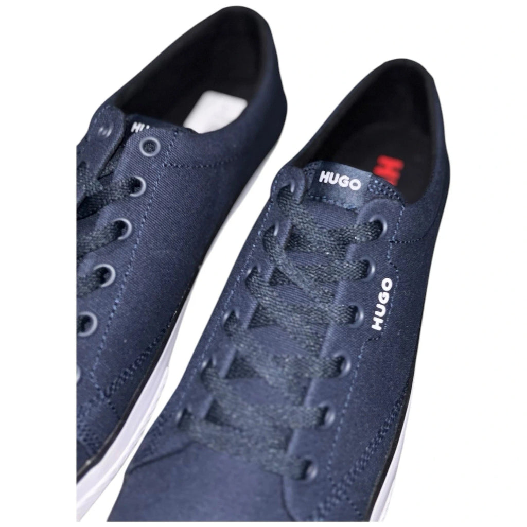 Men's Hugo Boss Navy Lace Up Shoes Canvas Trainers
