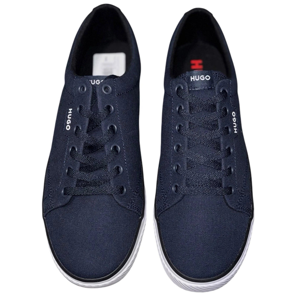 Men's Hugo Boss Navy Lace Up Shoes Canvas Trainers