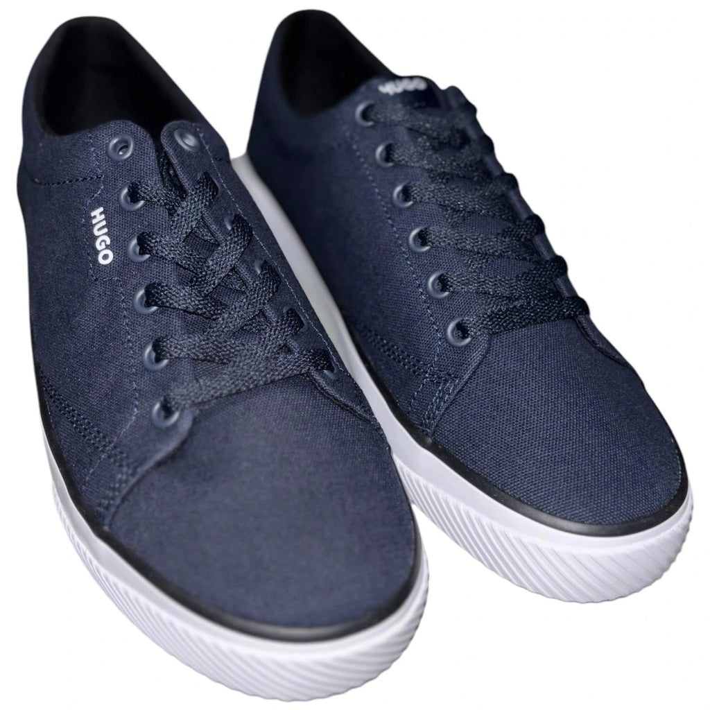 Men's Hugo Boss Navy Lace Up Shoes Canvas Trainers