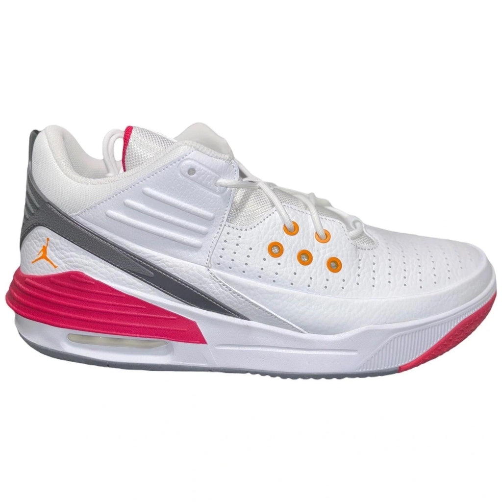 Men's Jordan Max Aura 5 White Vivid Orange Sneaker