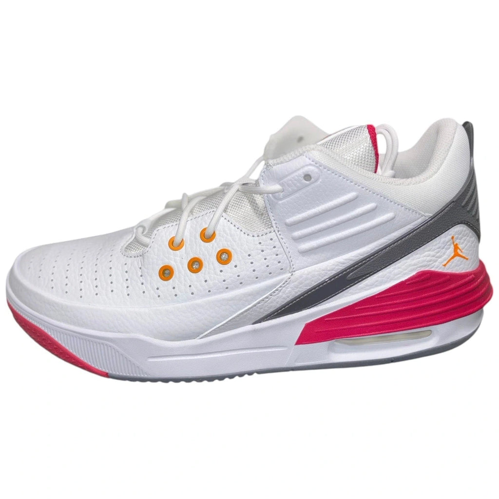 Men's Jordan Max Aura 5 White Vivid Orange Sneaker