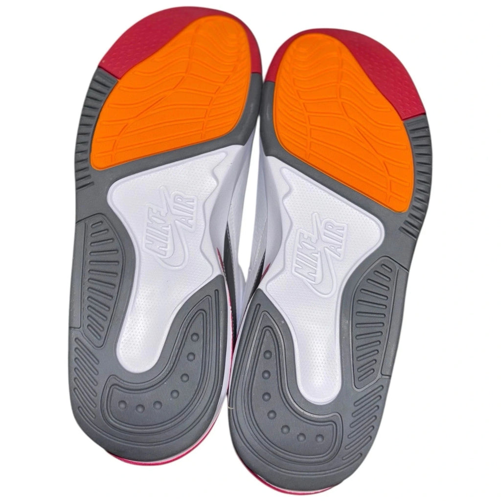Men's Jordan Max Aura 5 White Vivid Orange Sneaker