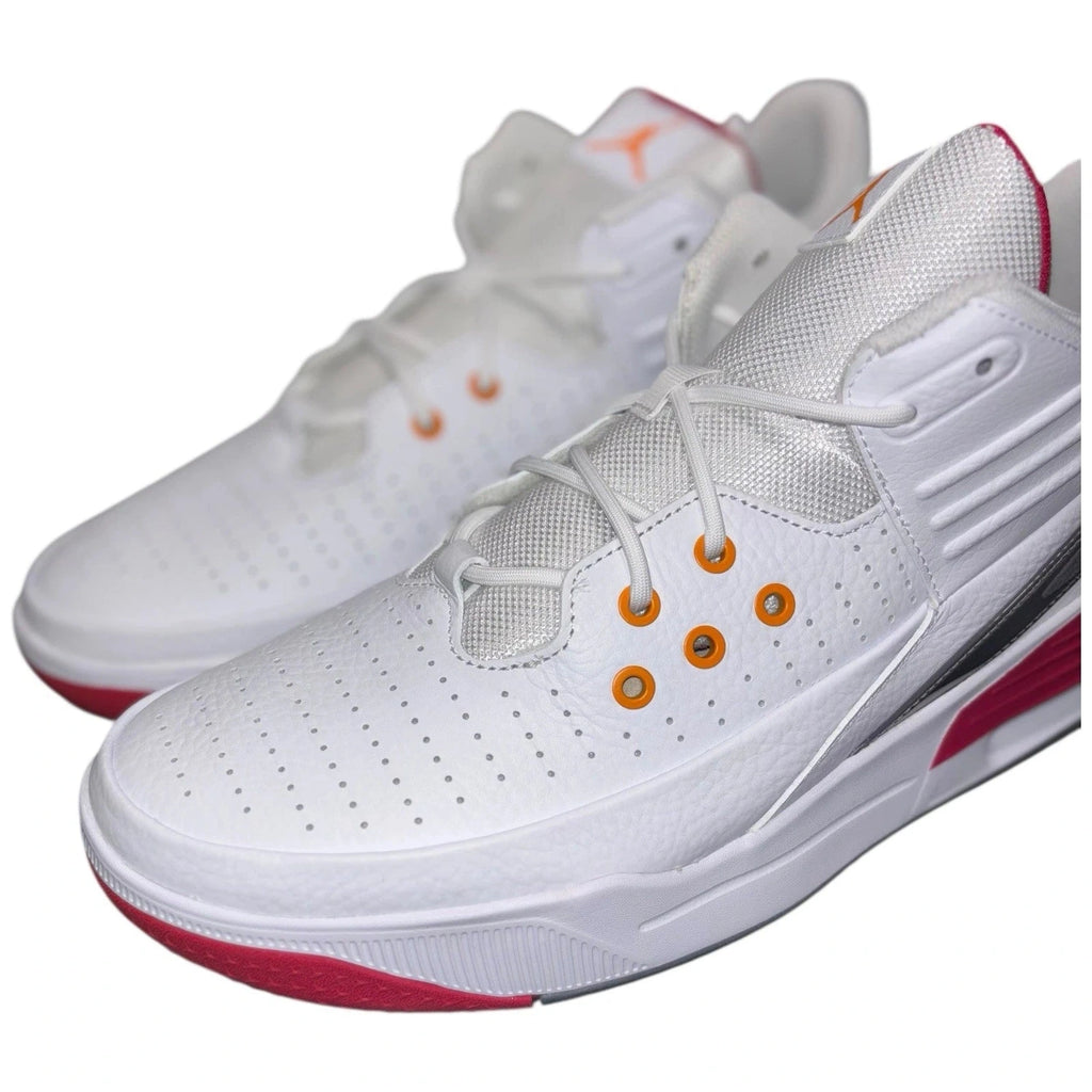 Men's Jordan Max Aura 5 White Vivid Orange Sneaker