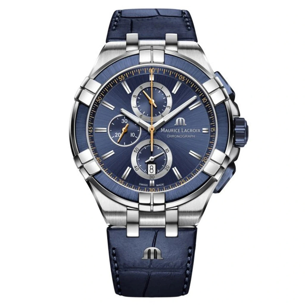 Men's Maurice Lacroix Aikon Chronograph 44mm Blue Watch