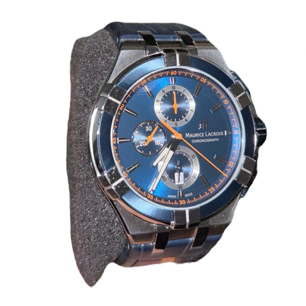 Men's Maurice Lacroix Aikon Chronograph 44mm Blue Watch
