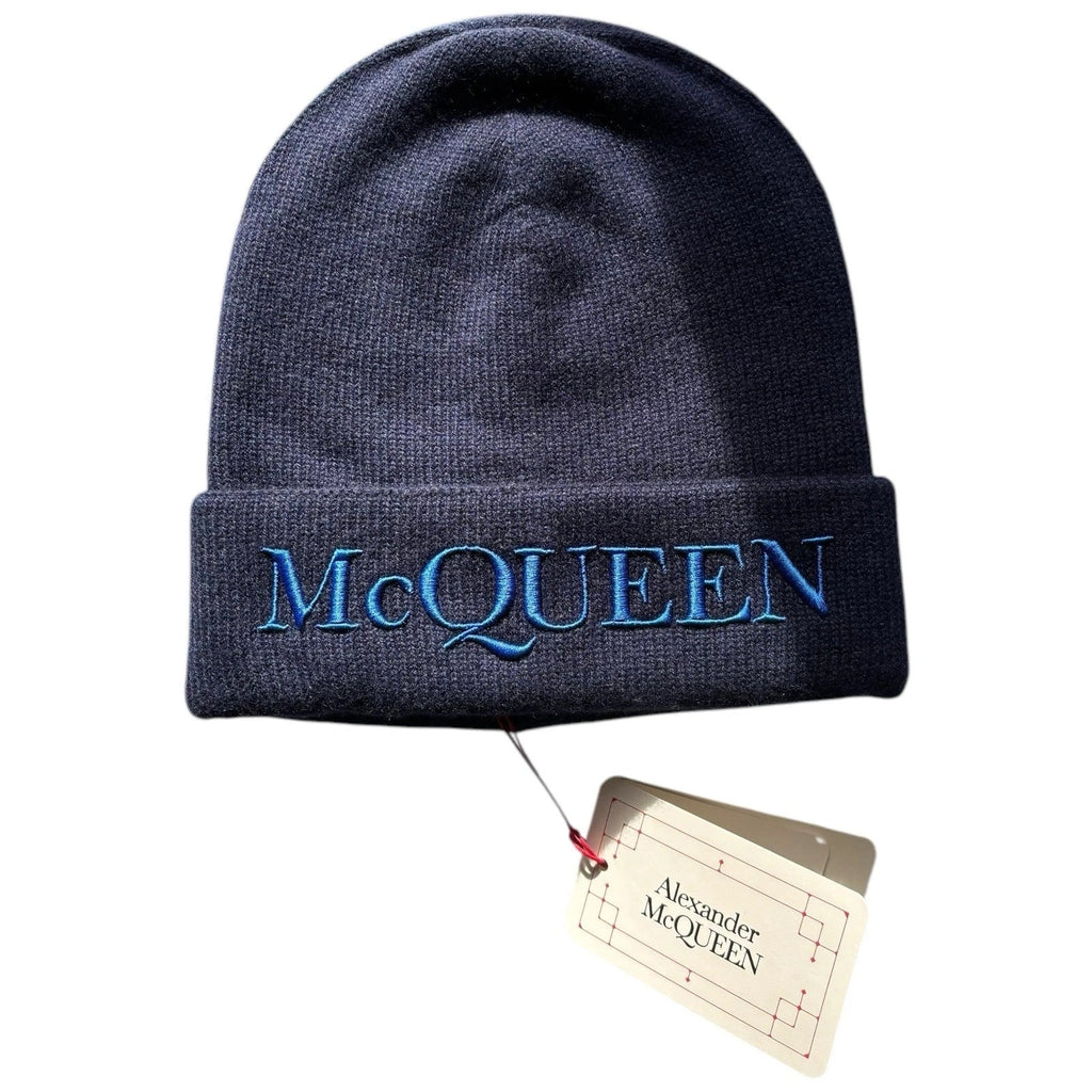 Men's Navy Blue Cashmere Cotton Beanie