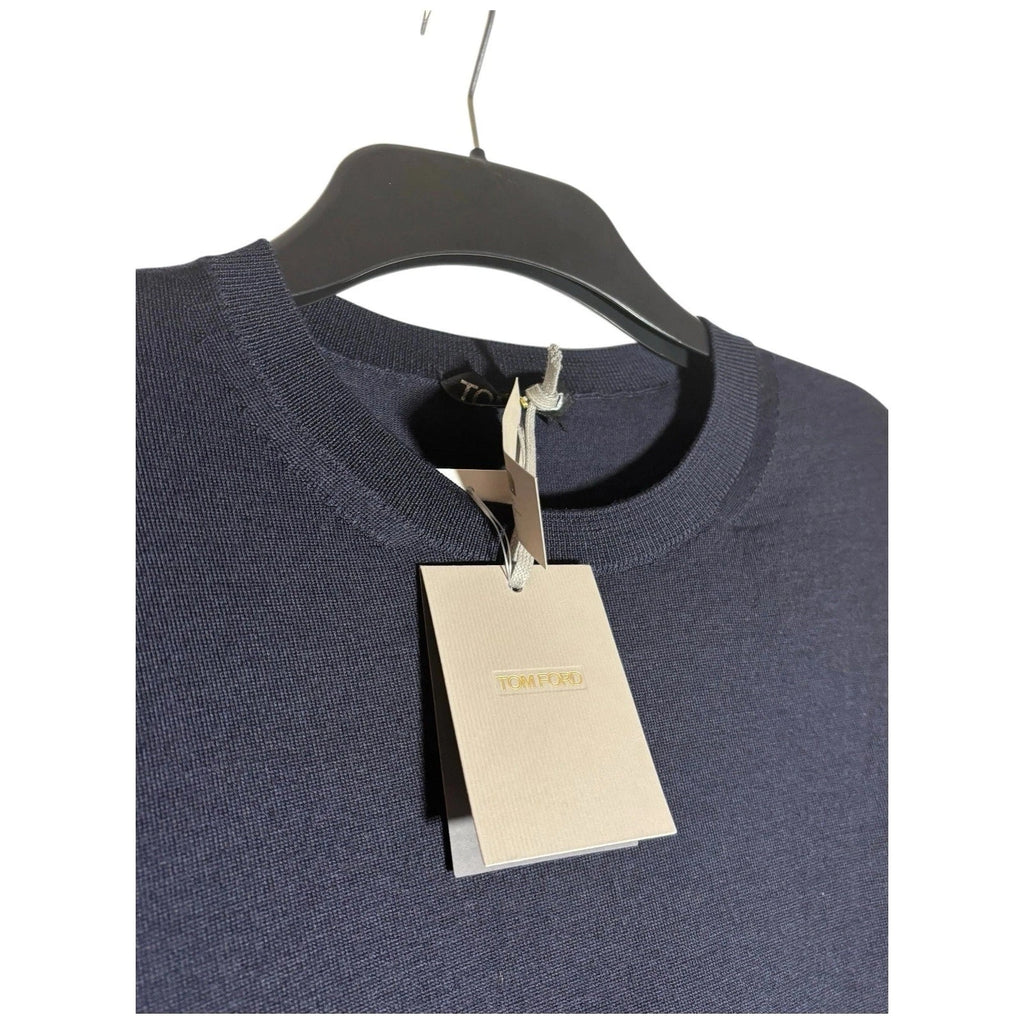 Tom Ford Men's Navy Wool Knitted Jumper