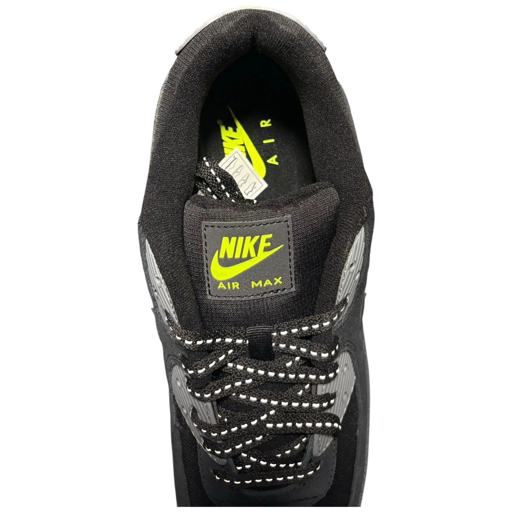 Men's Nike Air Max 90 Black Volt Cool Grey Trainer