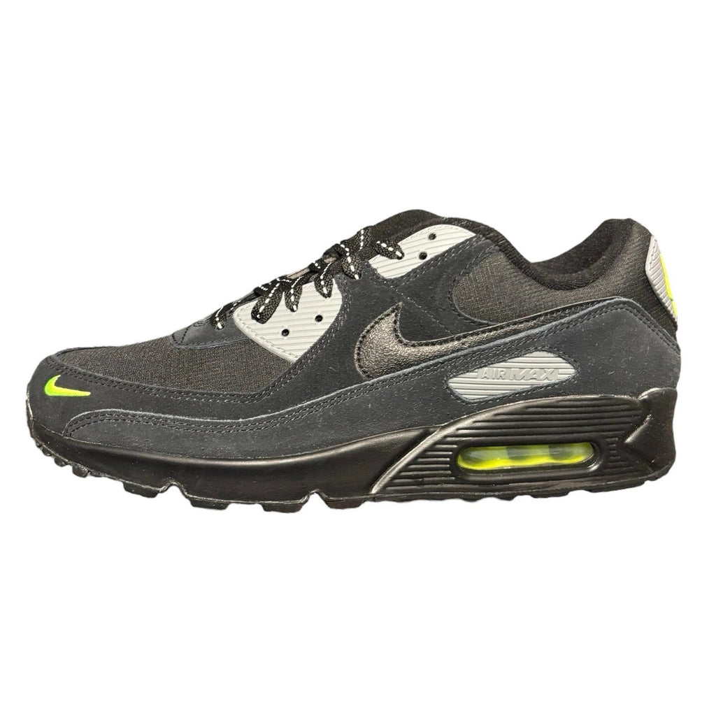 Men's Nike Air Max 90 Black Volt Cool Grey Trainer