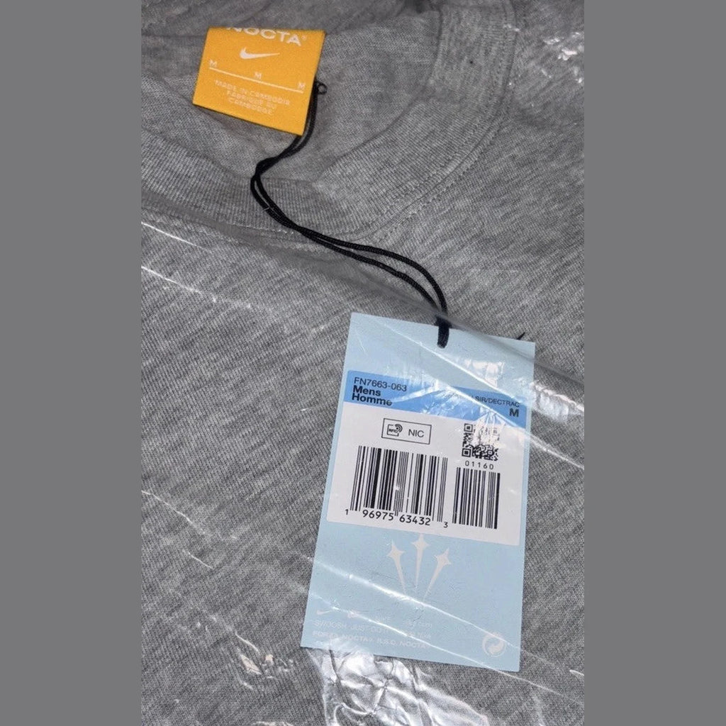 Men's Nike Nocta Grey Short Sleeve T-Shirt