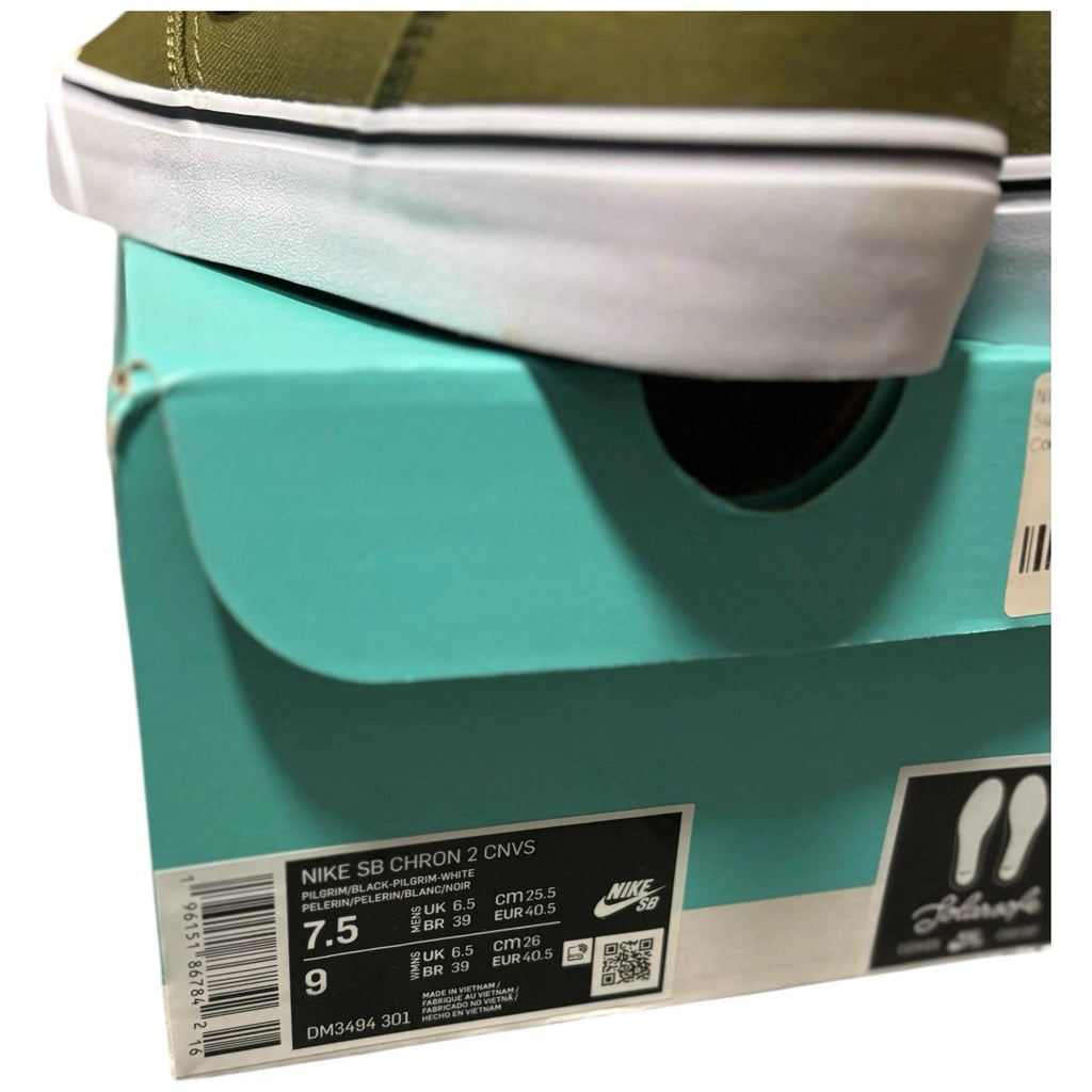 Men's Nike SB Chron 2 Canvas Pilgrim Green Olive Shoes