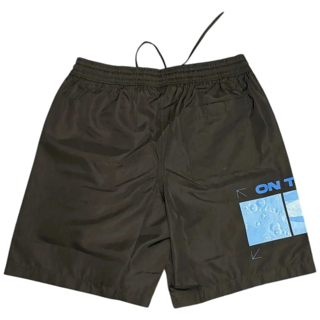 Men's Off-White Multicoloured Swim Shorts