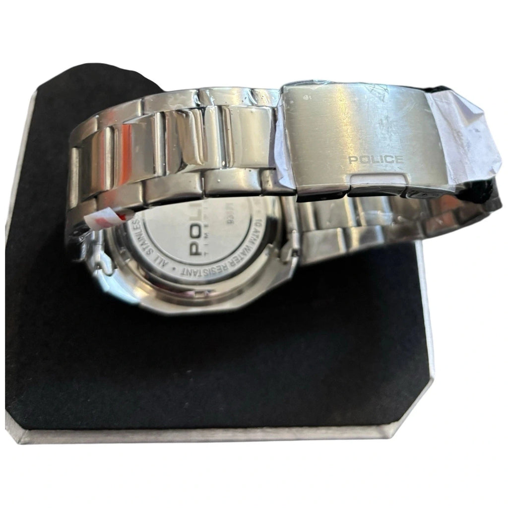 Men's Police Quartz Watch Stainless Steel Silver Dial