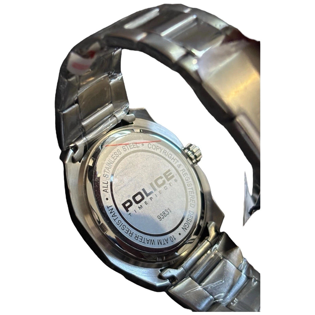 Men's Police Quartz Watch Stainless Steel Silver Dial