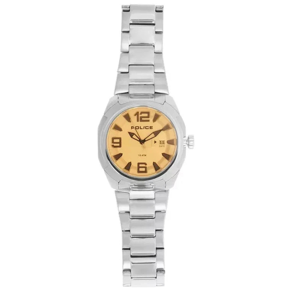 Men's Police Quartz Watch Stainless Steel Silver Dial