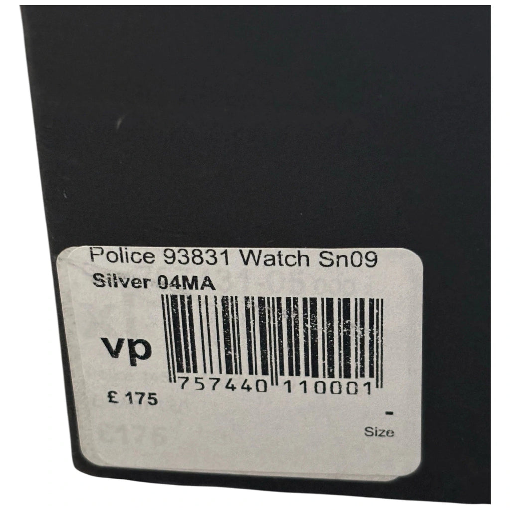 Men's Police Quartz Watch Stainless Steel Silver Dial