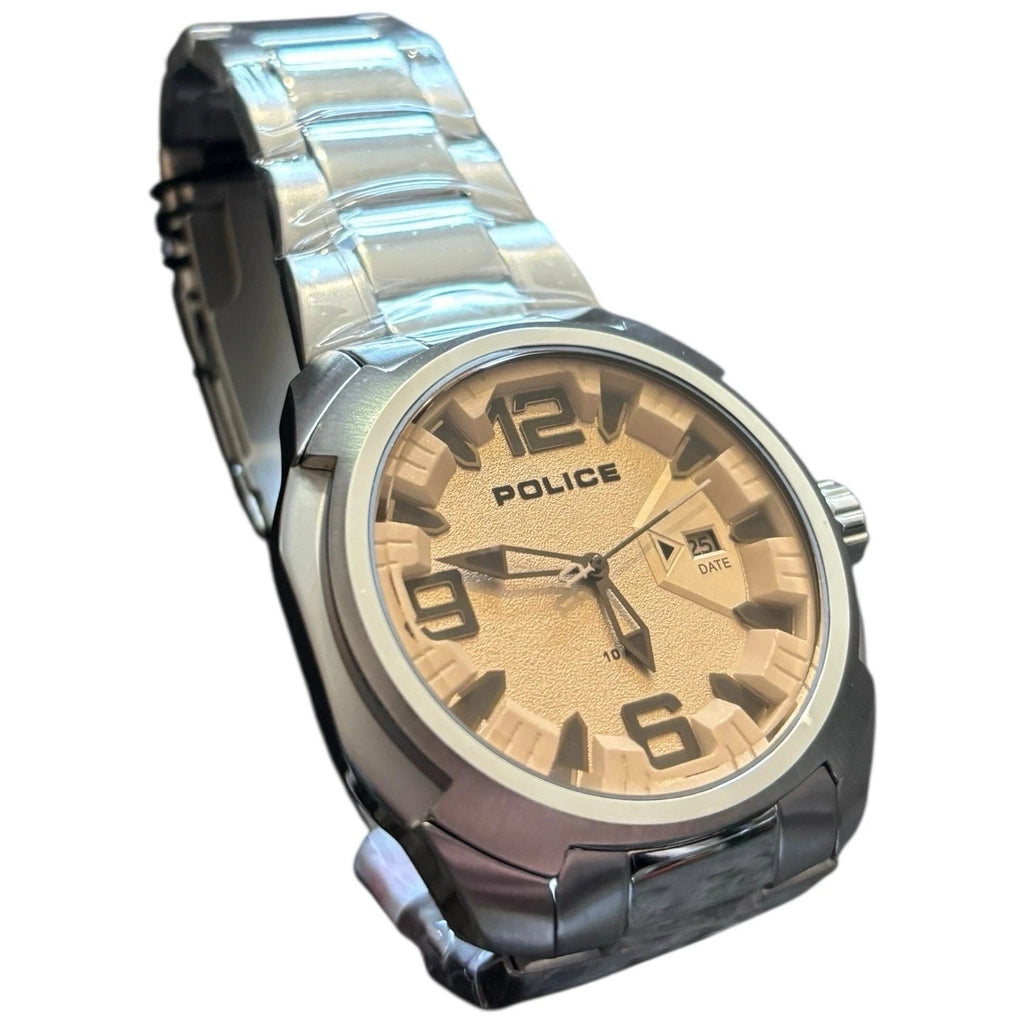 Men's Police Quartz Watch Stainless Steel Silver Dial