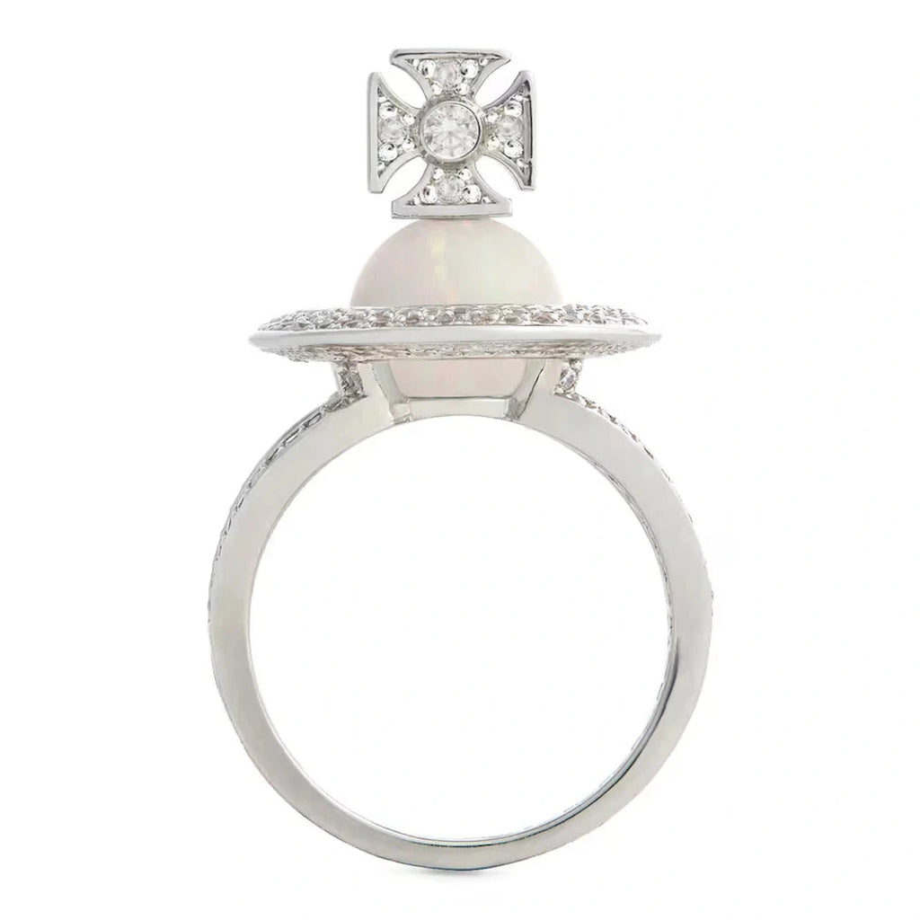 Men's Silver Vivienne Westwood Opal Sterling Silver Eabha Ring