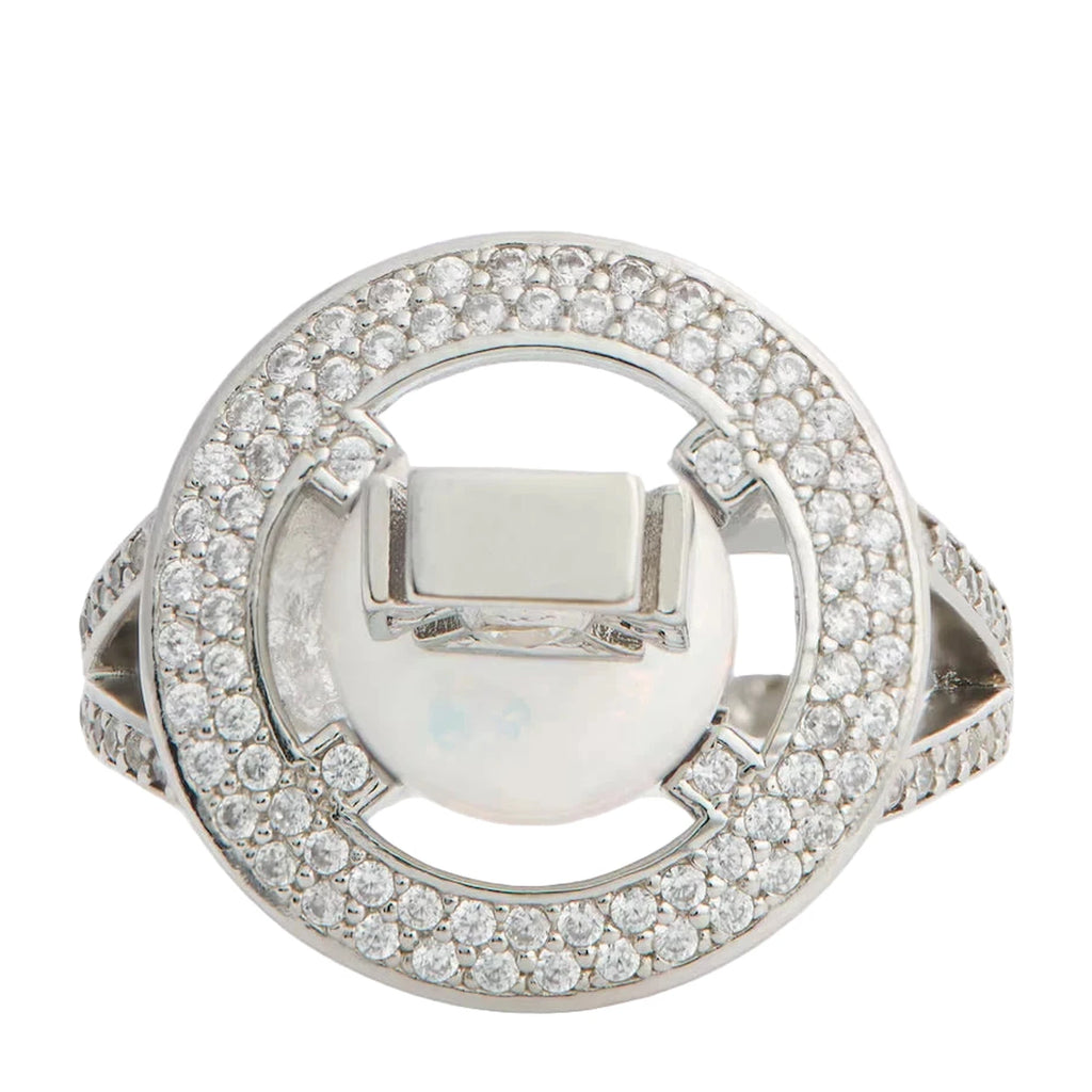 Men's Silver Vivienne Westwood Opal Sterling Silver Eabha Ring