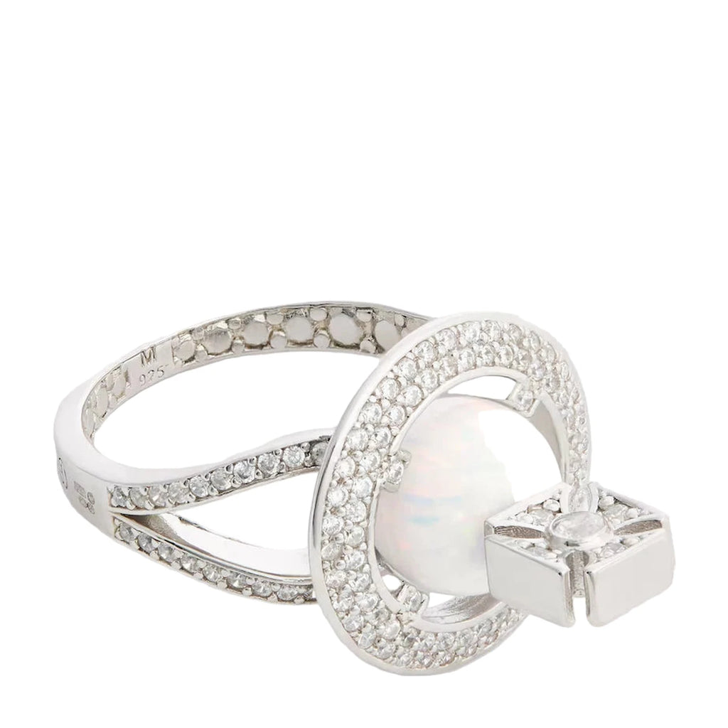 Men's Silver Vivienne Westwood Opal Sterling Silver Eabha Ring