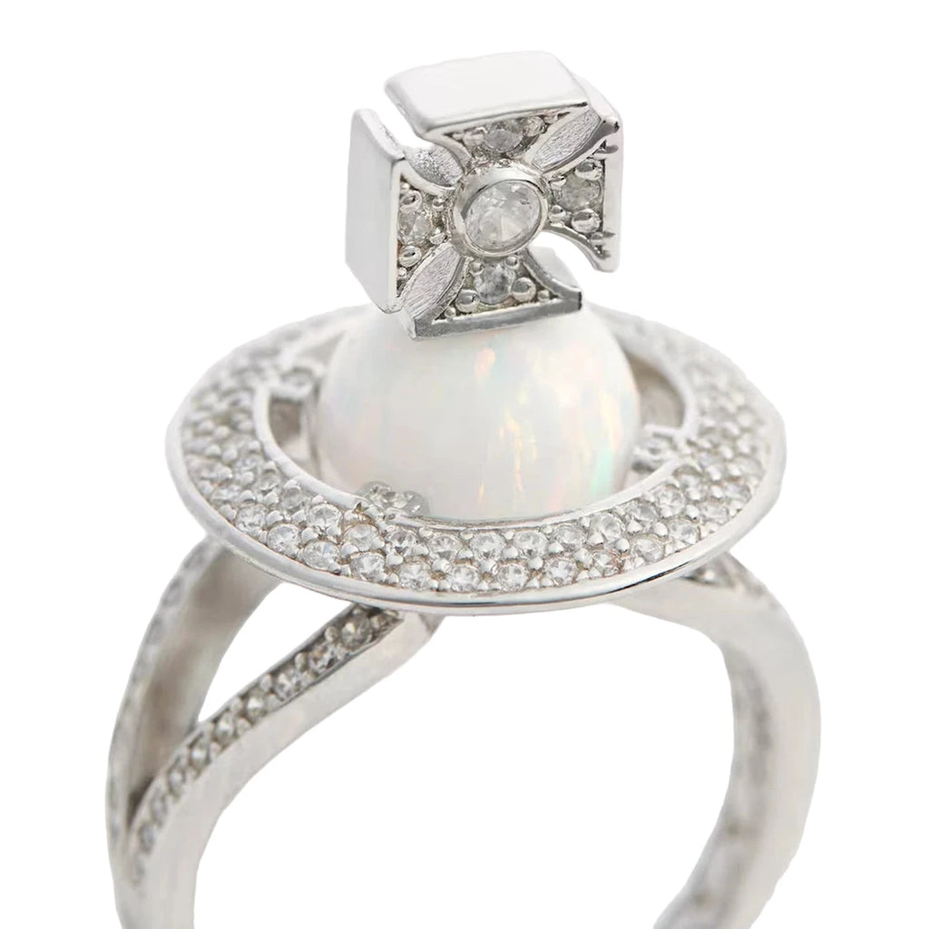 Men's Silver Vivienne Westwood Opal Sterling Silver Eabha Ring