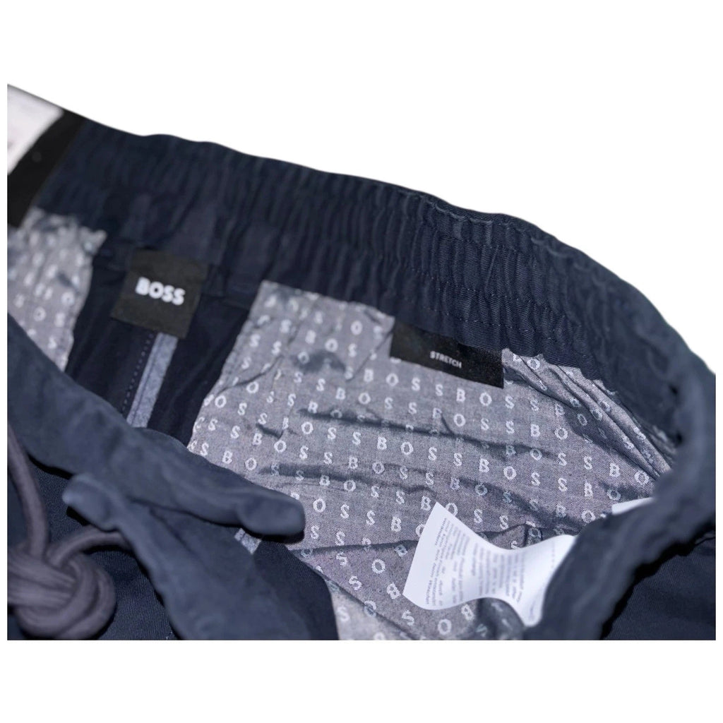 Boss Slim Tapered Navy Chinos Stretch Trousers