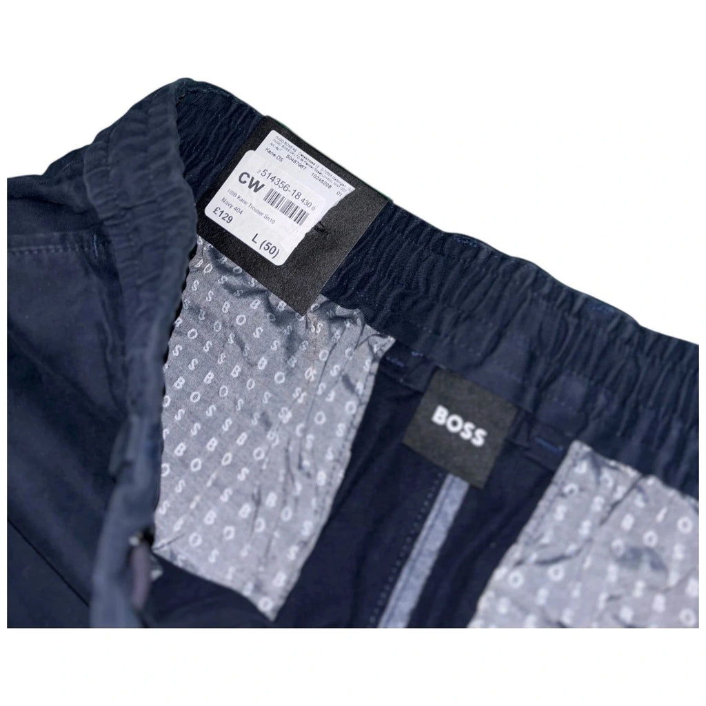 Boss Slim Tapered Navy Chinos Stretch Trousers