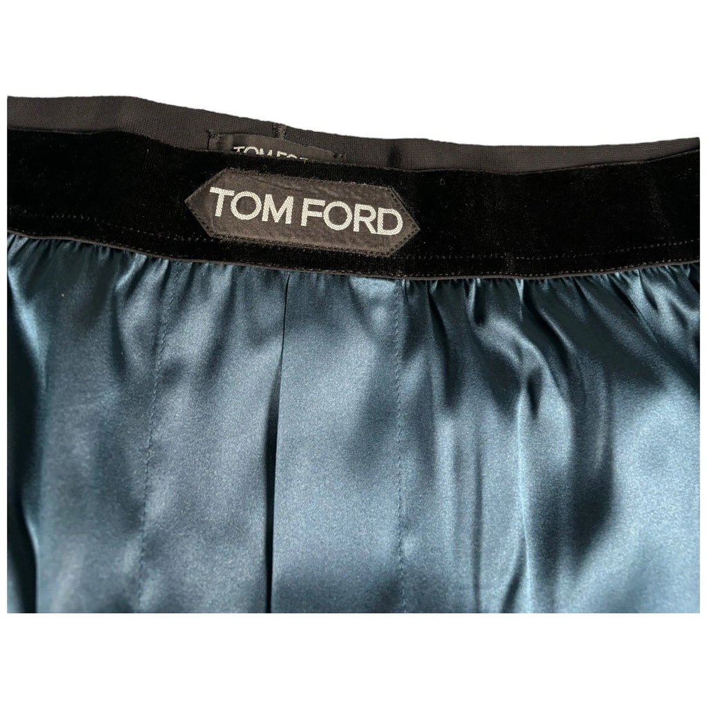 Men's Tom Ford Silk Boxer Briefs Navy Blue