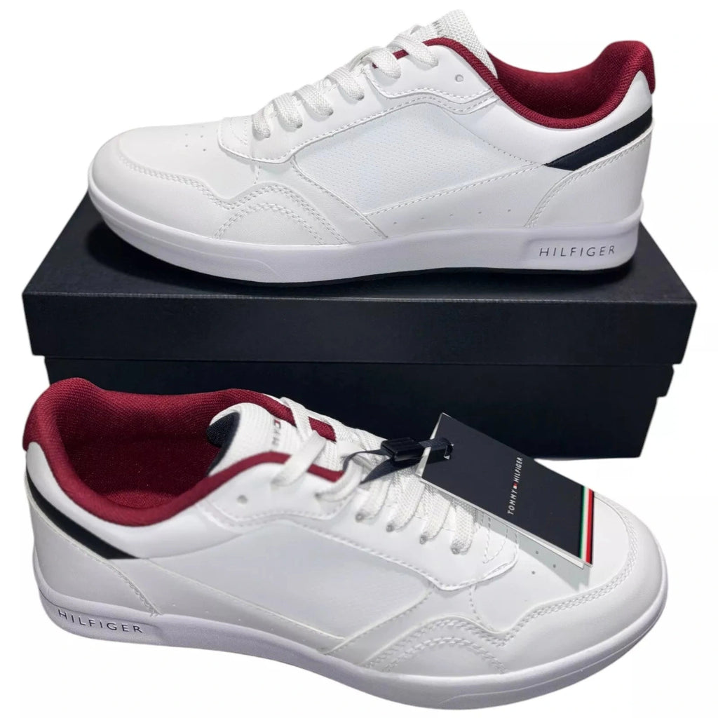 Men's Tommy Hilfiger Modern Cup Leather Sneaker Black White