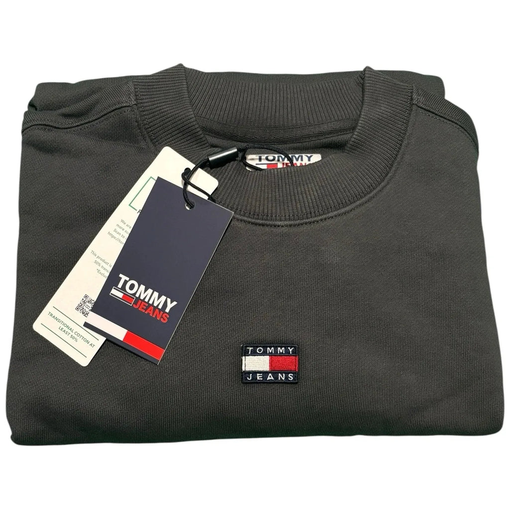 Men's Tommy Jeans Round Neck Charcoal Grey Jumper