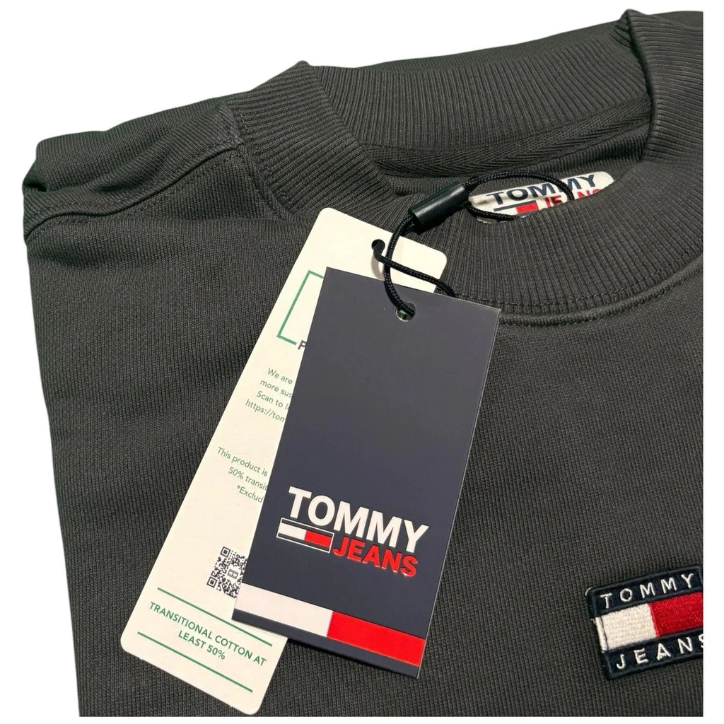 Men's Tommy Jeans Round Neck Charcoal Grey Jumper