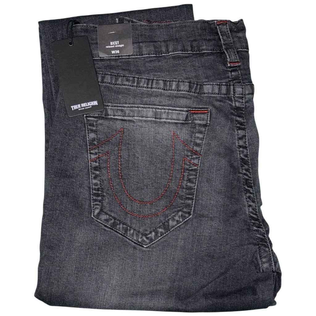 Men's True Religion Ricky Big-T Straight Leg Jeans Grey