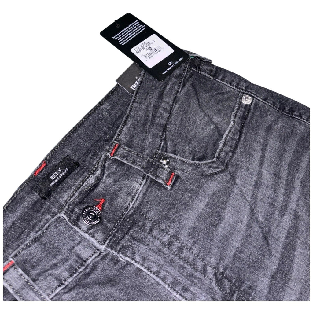 Men's True Religion Ricky Big-T Straight Leg Jeans Grey