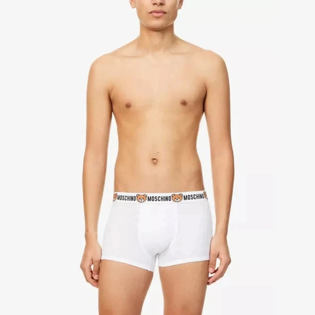 Men's White Moschino Stretch-Cotton Boxers Pack of Two