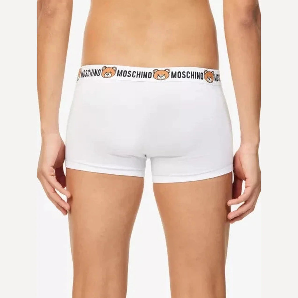 Men's White Moschino Stretch-Cotton Boxers Pack of Two