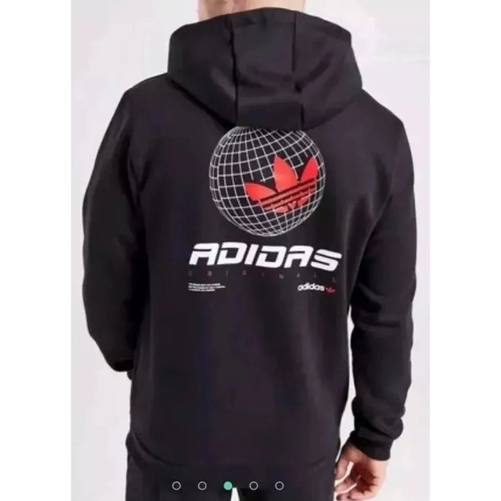 Mens Black Adidas Originals Fleece Hoodie