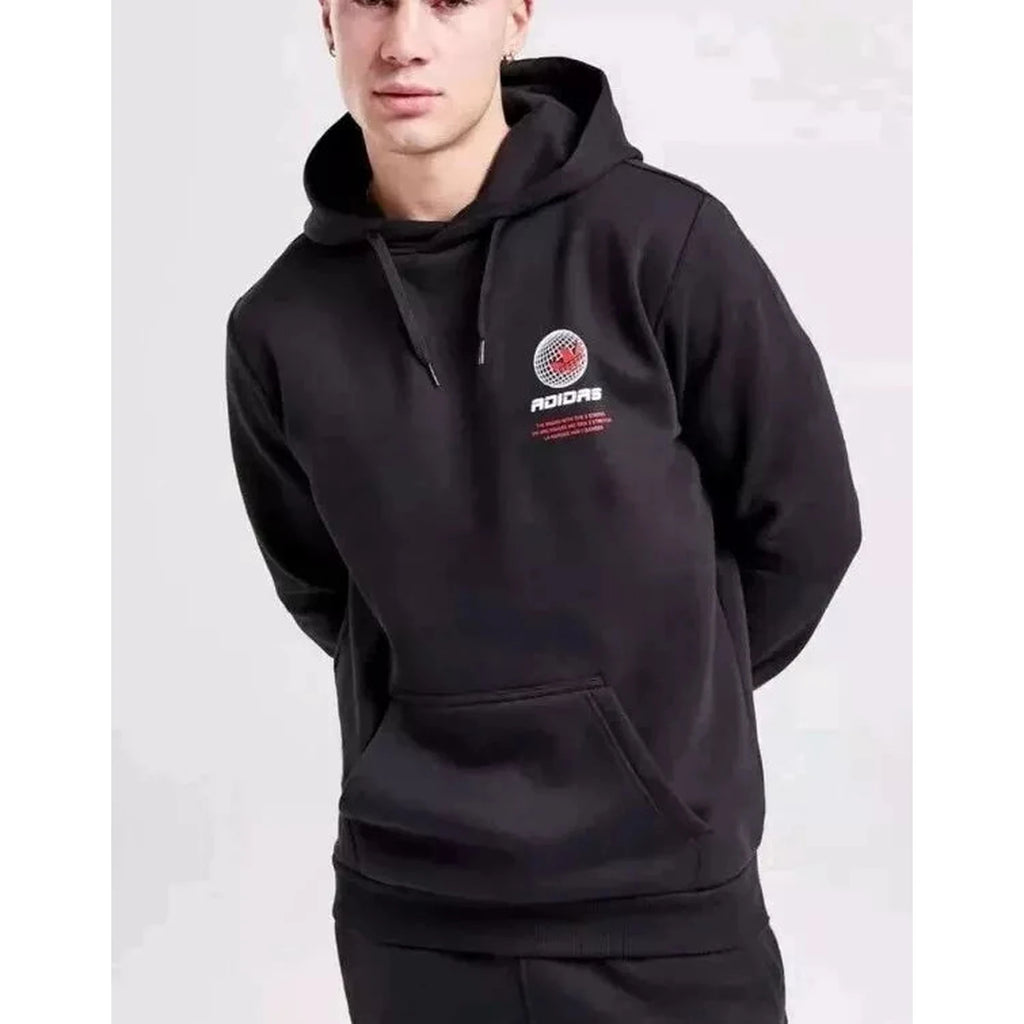 Mens Black Adidas Originals Fleece Hoodie