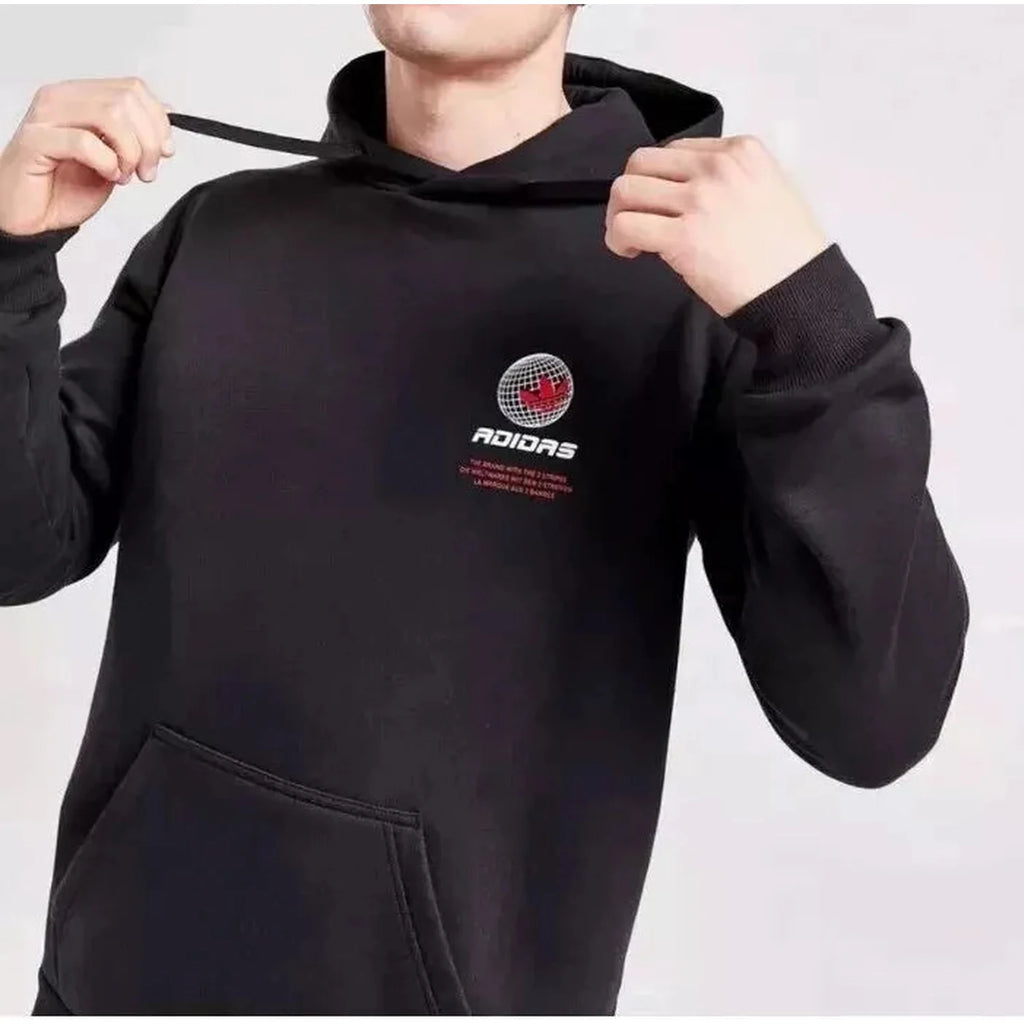 Mens Black Adidas Originals Fleece Hoodie