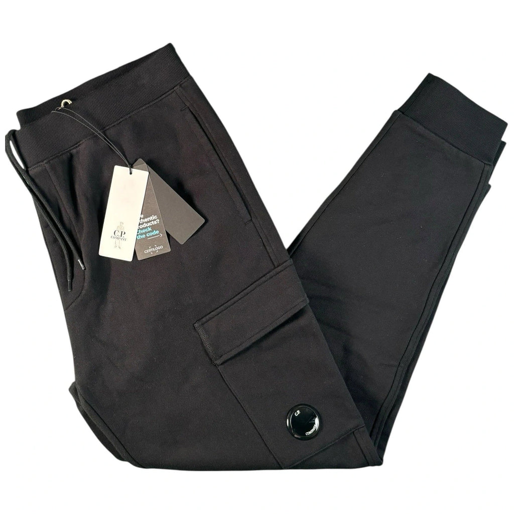 Mens Black Lens Sweatpants by C.P. Company