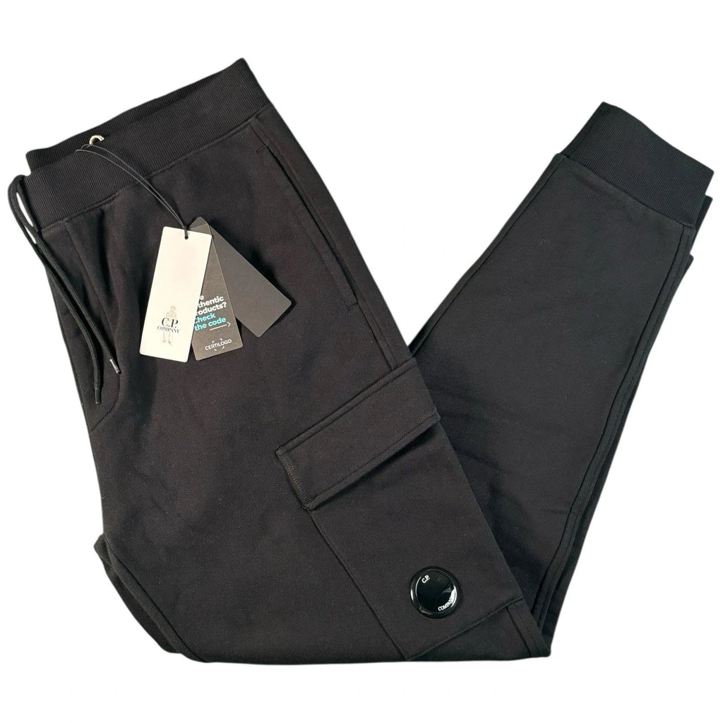Mens Black Lens Sweatpants by C.P. Company