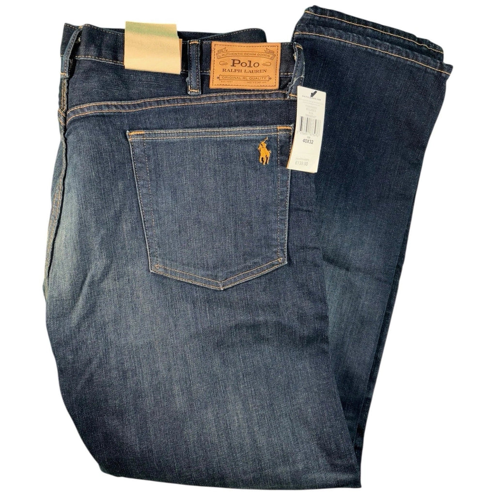 Mens Blue Taper Stretch Jeans by Polo Ralph Lauren
