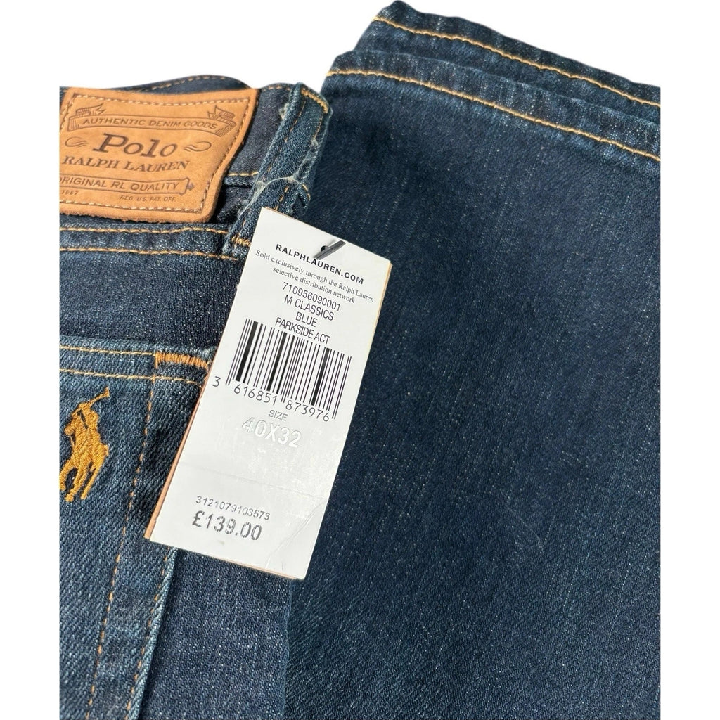 Mens Blue Taper Stretch Jeans by Polo Ralph Lauren