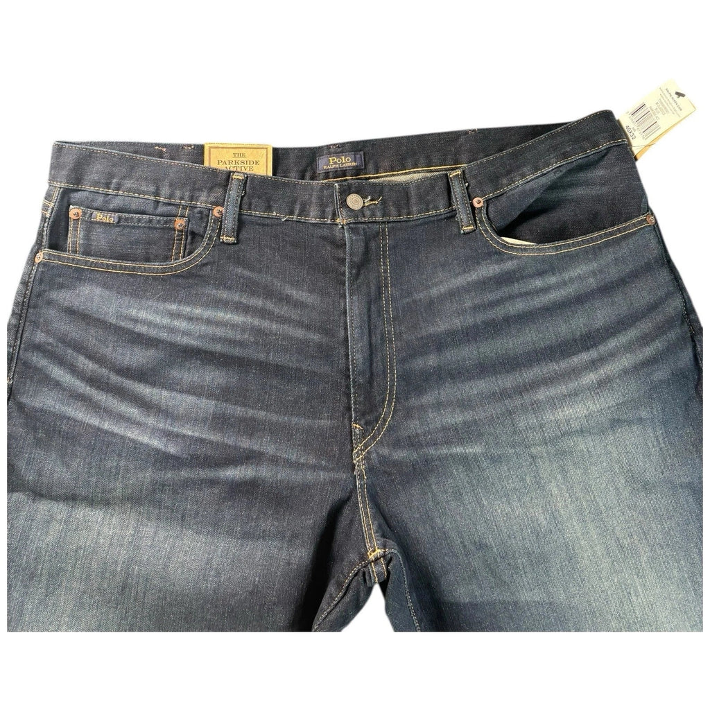 Mens Blue Taper Stretch Jeans by Polo Ralph Lauren