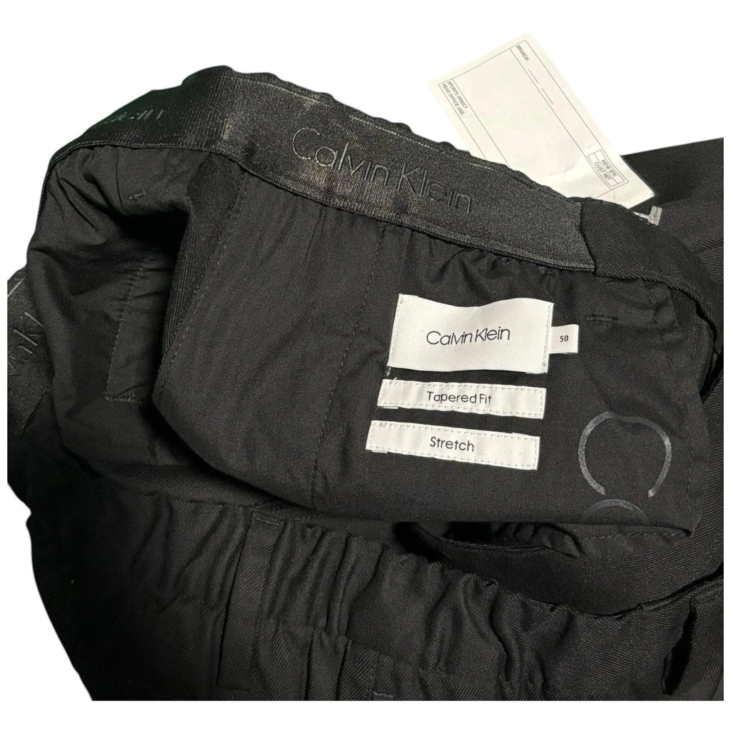 Mens Calvin Klein Black Tapered Fit Trousers