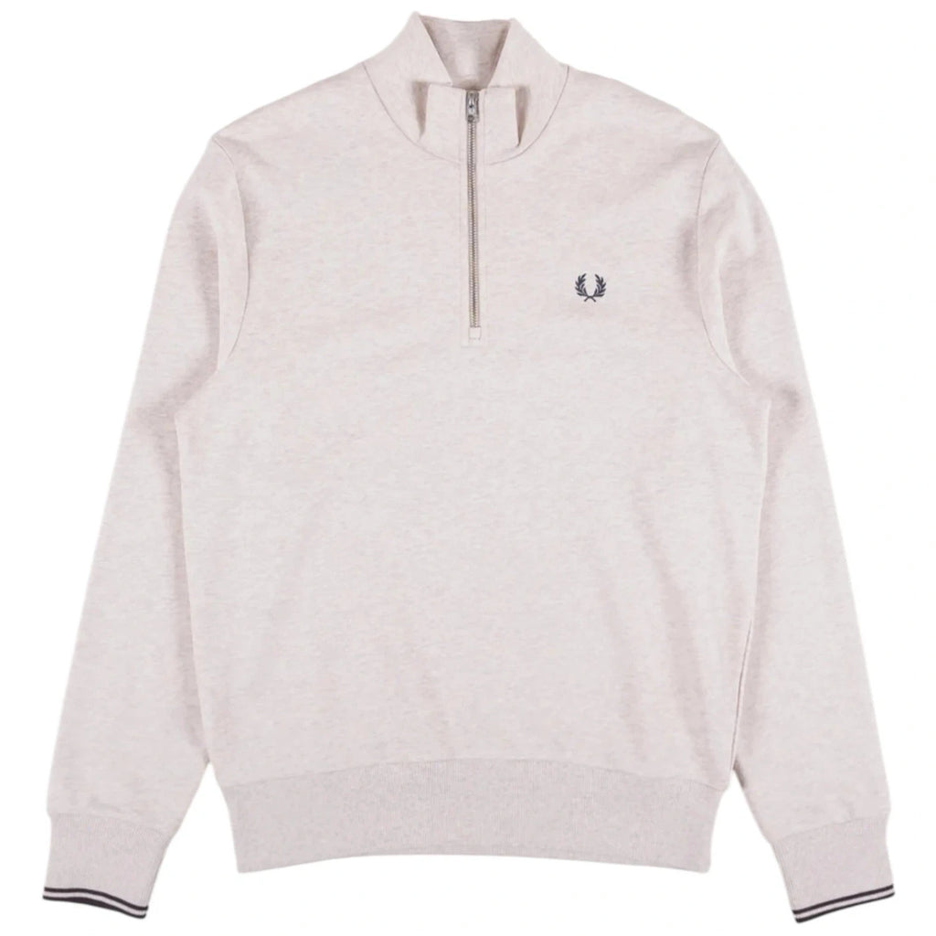 Mens Fred Perry Half Zip Sweatshirt Grey