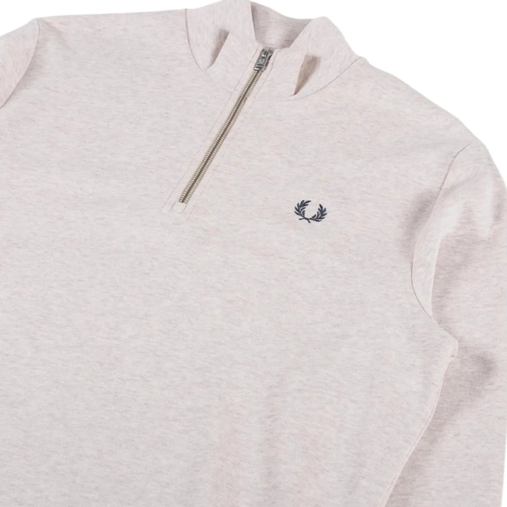 Mens Fred Perry Half Zip Sweatshirt Grey